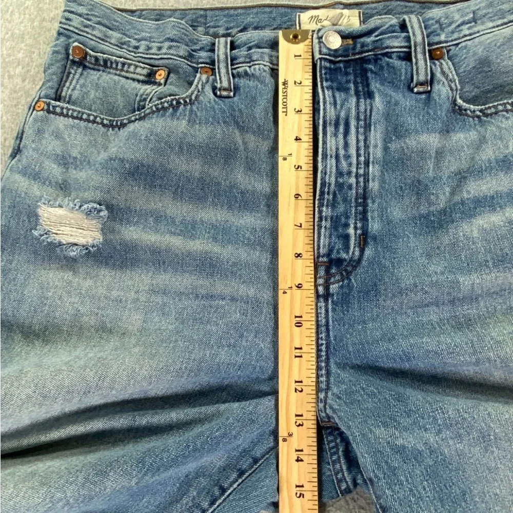 Madewell The Dad Jean 32 High Rise Med Wash Button Fly 100% Cotton Relaxed Fit - Picture 6 of 12